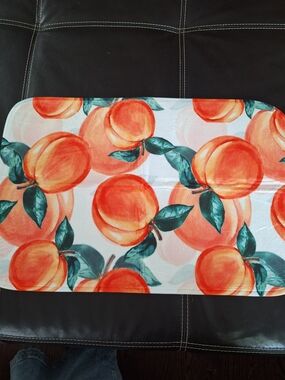 Peach Print Kitchen Mat